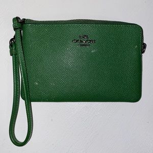 Green Coach Wallet/ Wristband
